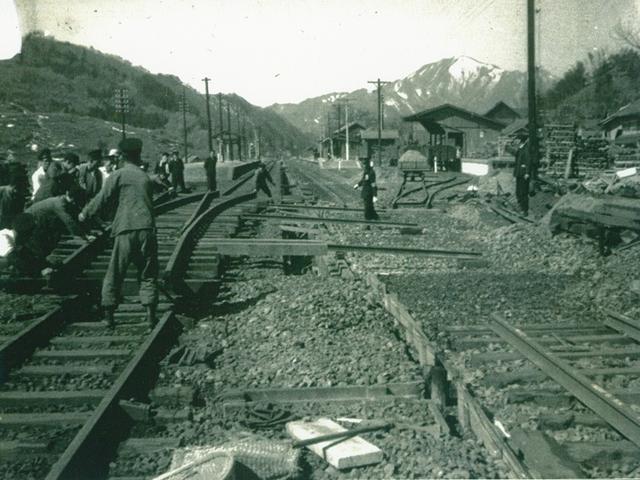 上石見駅の工事風景２